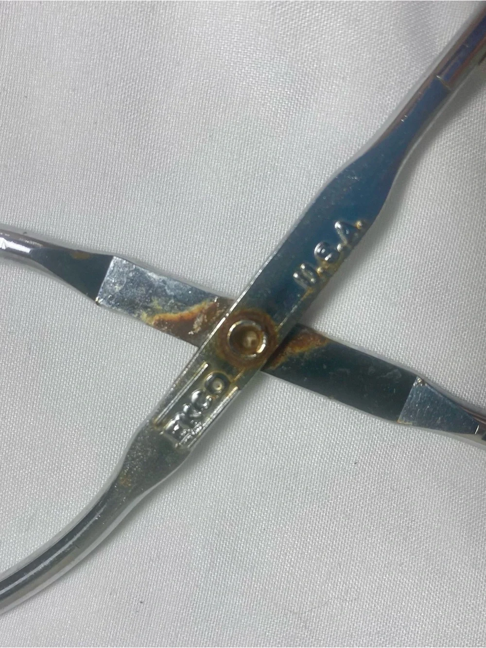VTG Ekco Kitchen Tongs Stainless Metal Scissor Style Gripping Made In USA